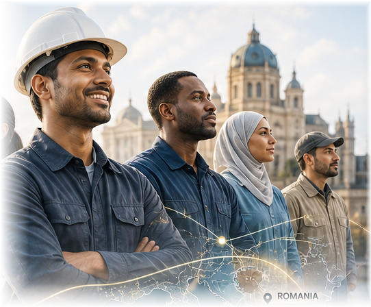 Non-EU workers prepared with CV and documents for Romania